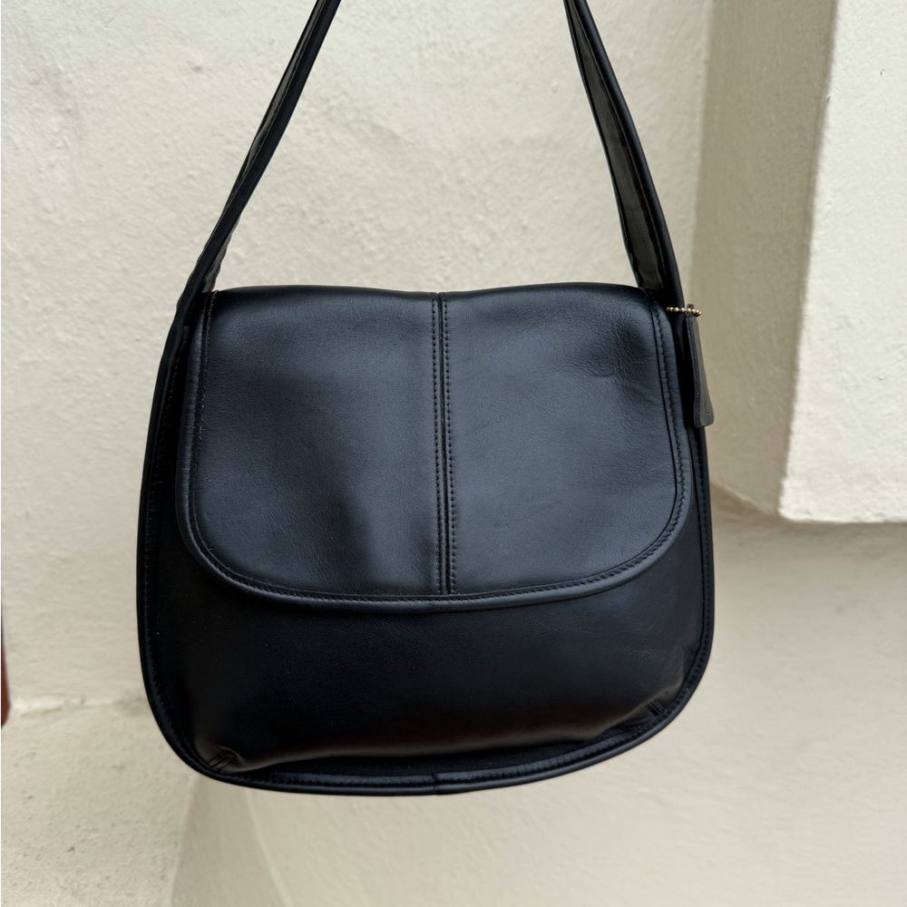 Vintage Coach Ergo Flap Crossbody Bag Black 9034